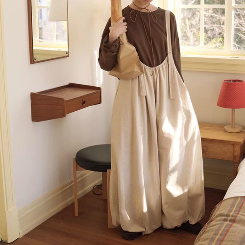 裾絞りボリュームサロペット ・9959