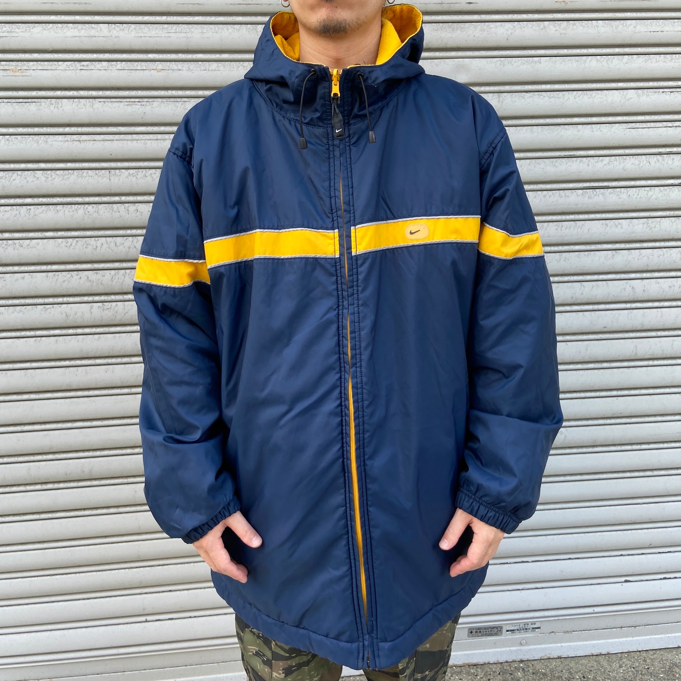 00s NIKE リバーシブルジャケット ミシガンカラー ナイロンフリース XL