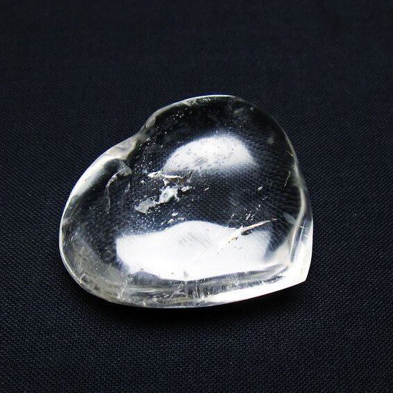 水晶 ハート置物 一点物 145-1566
