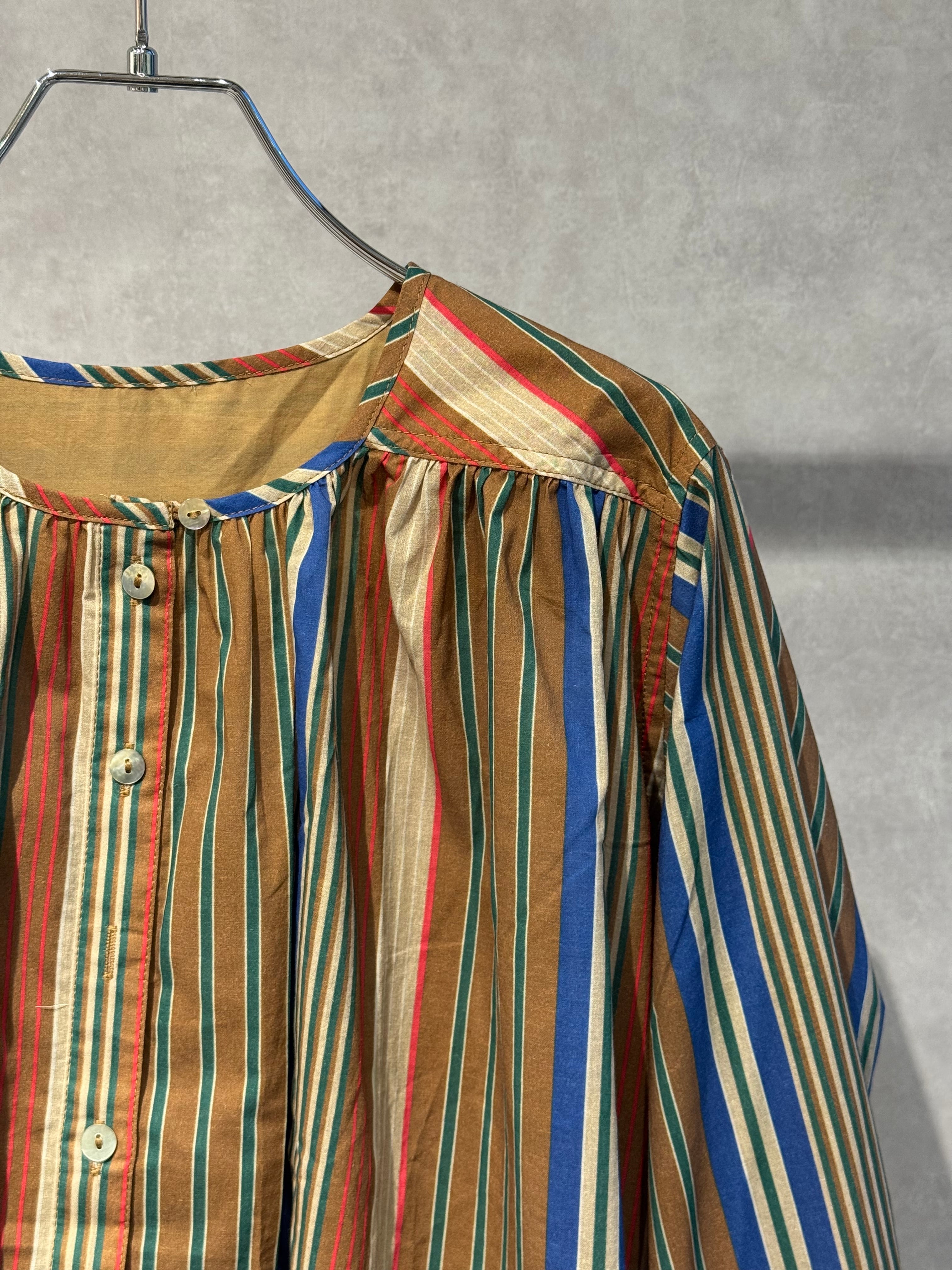 multi stripe pullover shirt