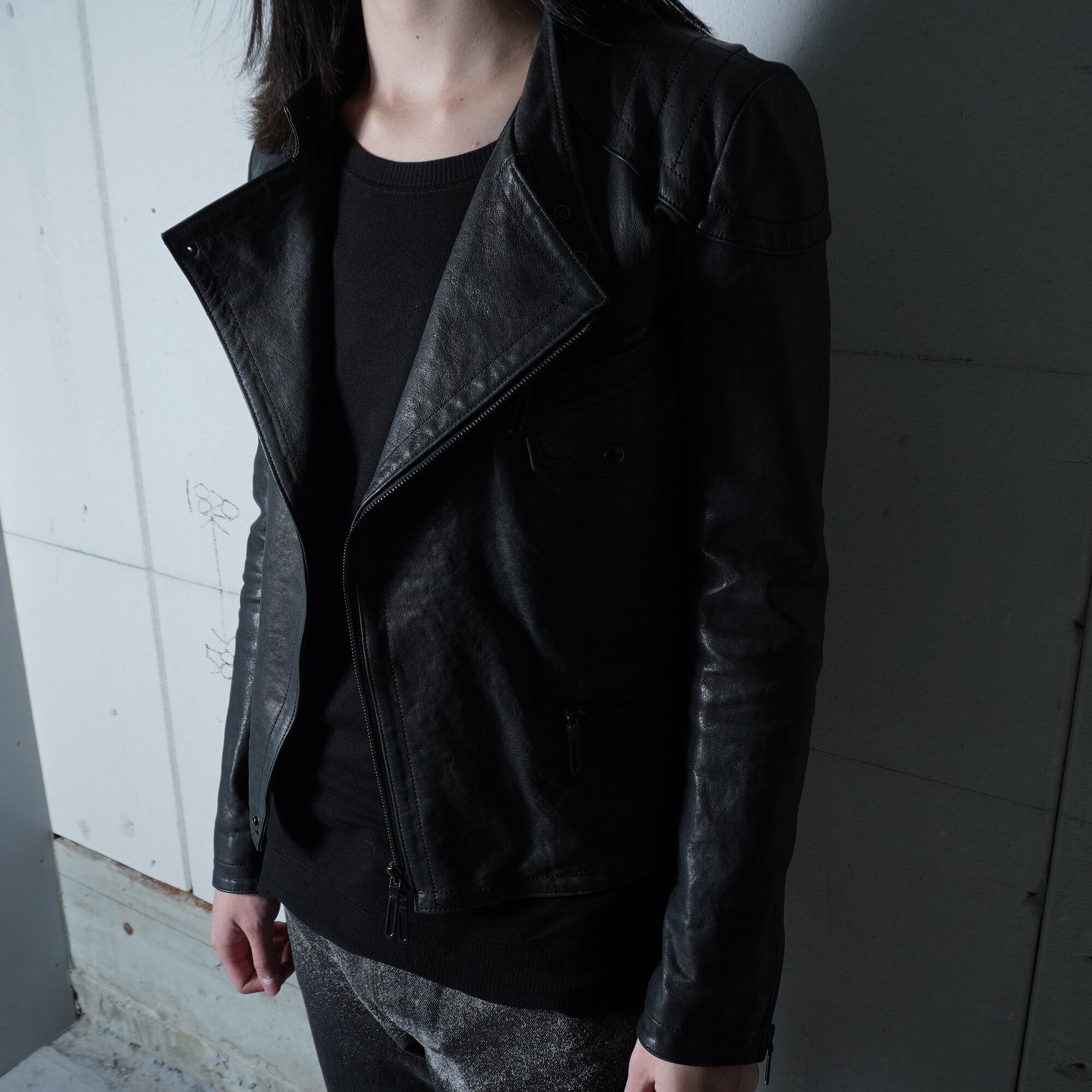Galaaben】 ガラアーベント dark wear ラムレザーダブルライダース