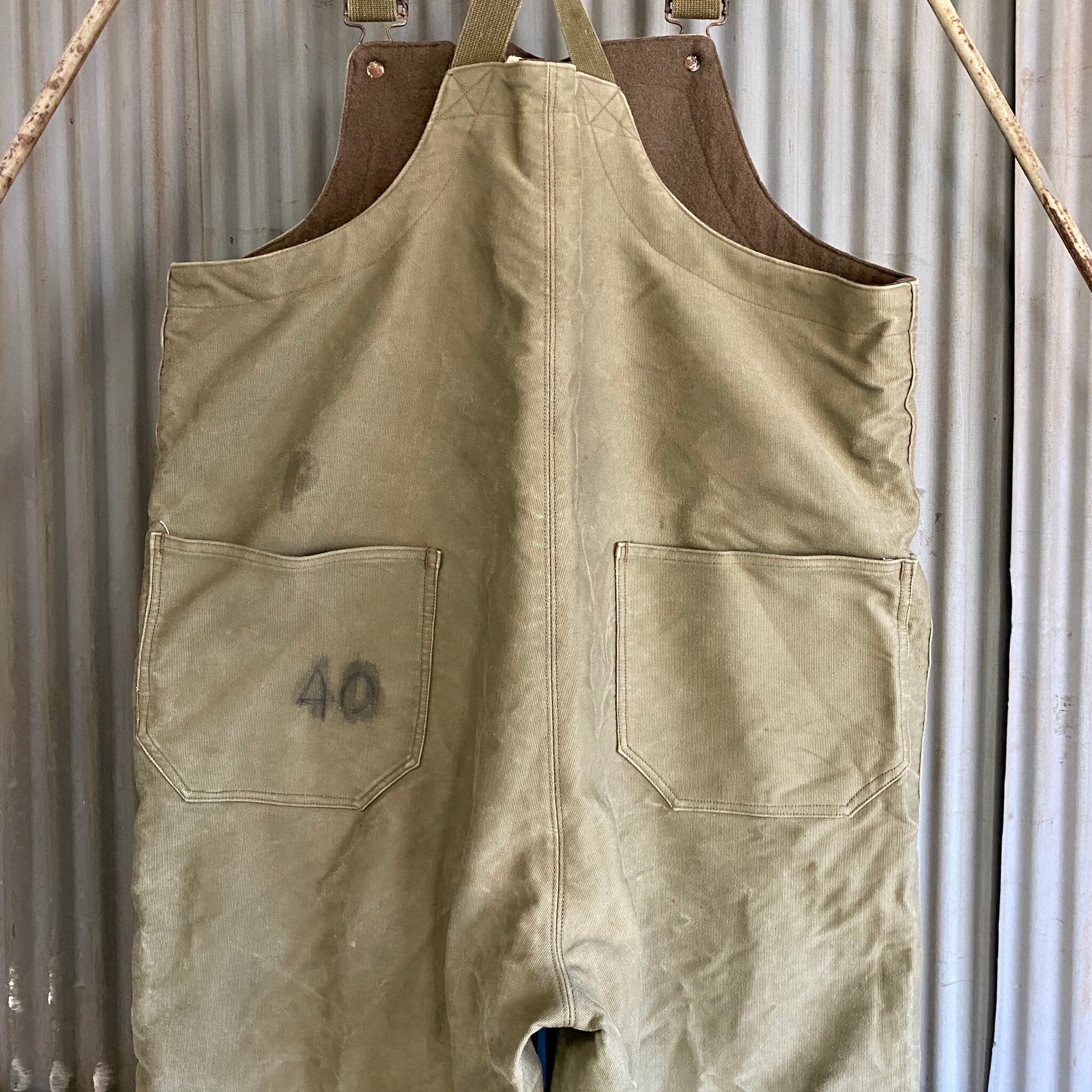40年代 米軍実物 U.S.NAVY N-1 デッキパンツ オーバーオール 