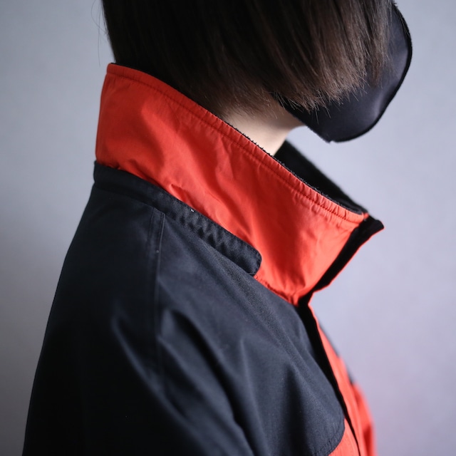 "Eddie Bauer EBTEK " red × black  over silhouette nylon anorak