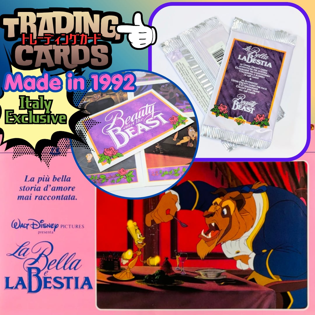 ☆送料無料！☆1992年製 Upper Deck【 DISNEY / ディズニー Beauty and The Beast （美女と野獣） 】VINTAGE トレーディングカード単品 （1パック=9CARDS+1レアカード※入ってない場合もあり）〚アメリカン雑貨 アメトイ〛