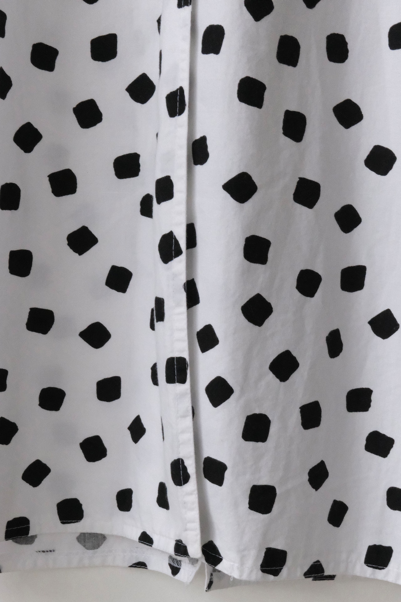80's mood square dot shirt dress