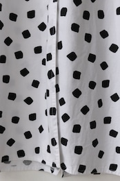80's mood square dot shirt dress