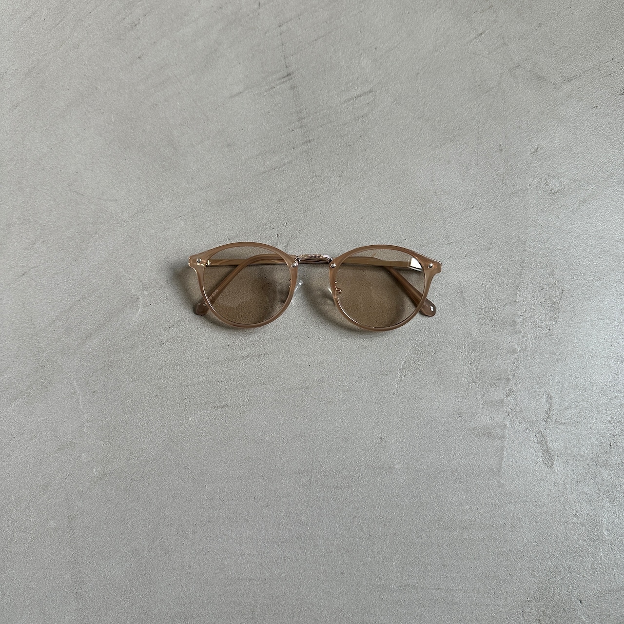 boston frame sunglasses/beige