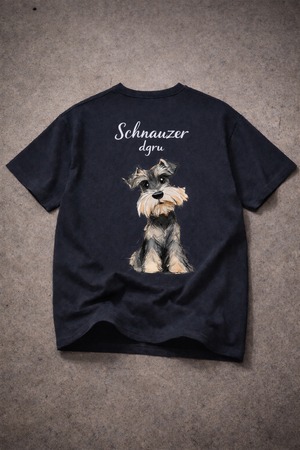 シュナウザー　バックプリントTシャツ