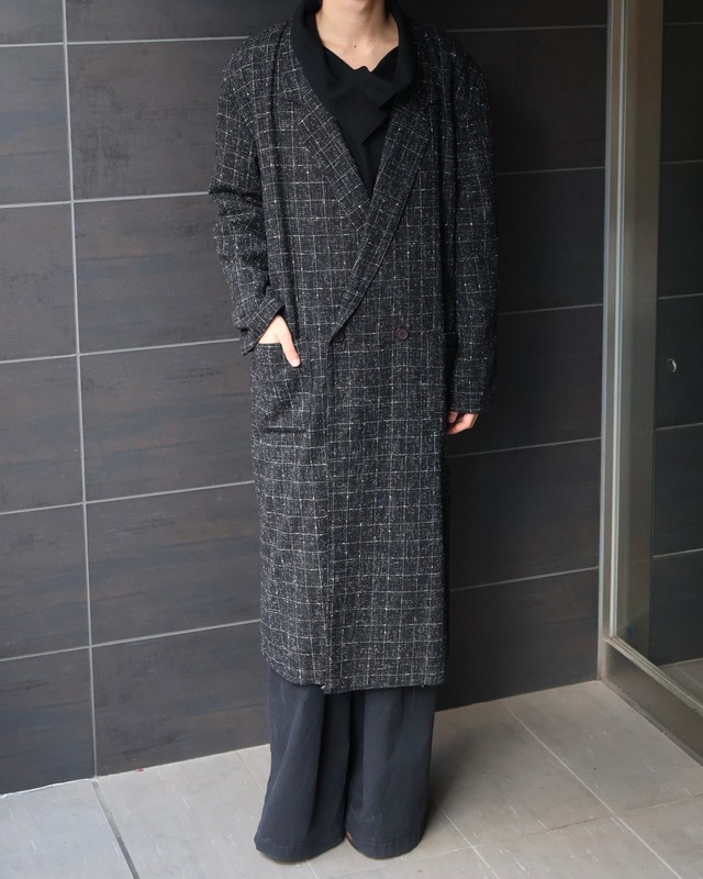 check double long coat