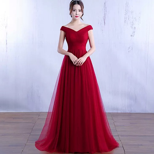 演奏会ドレス 発表会ドレス オフショルダー  スリム レース メッシュVネック 発表会 演奏会 レディース Aライン 結婚式 ステージ衣装 ロング丈 エレガント ウエディングドレス カラードレス