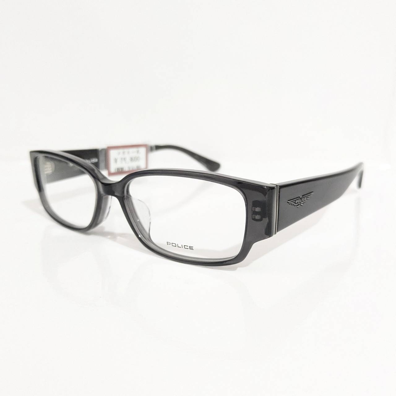 【POLICE】スクエアセルフレーム グレー