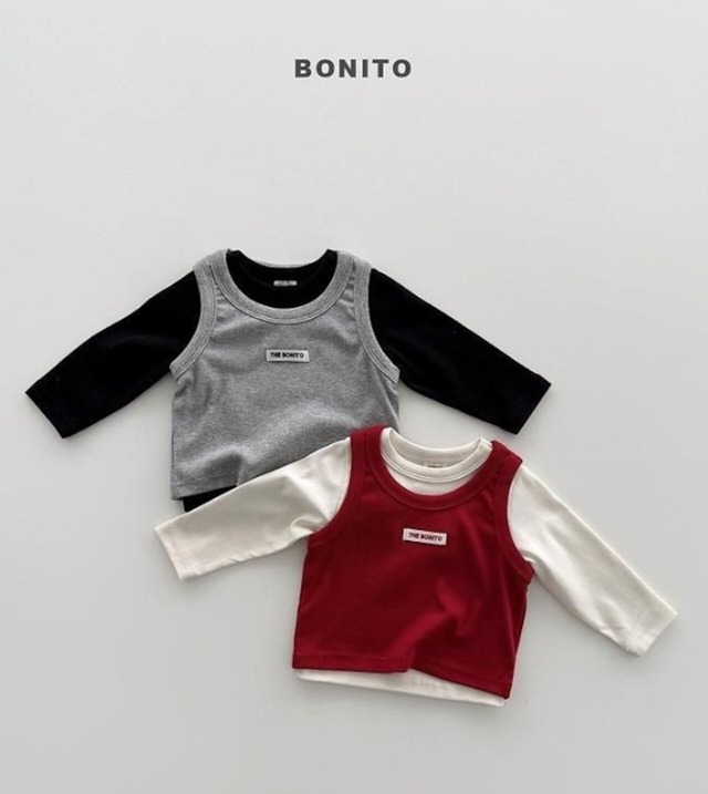 韓国子供服 / BONITO / 26Autumn / Tシャツ・ノースリーブセット / ベビー服 /秋服 *6M~18M*