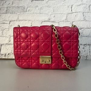 Dior ディオール  レザー ショルダーバッグ ピンク A-10017