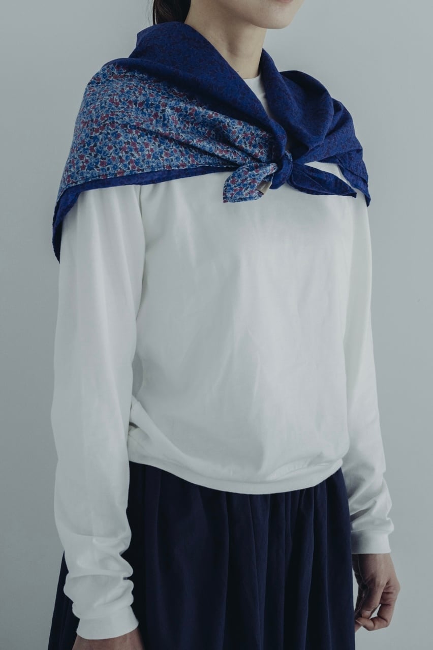 02383-1 Liberty tie over dye scarf / blue,purple | LOCALLY