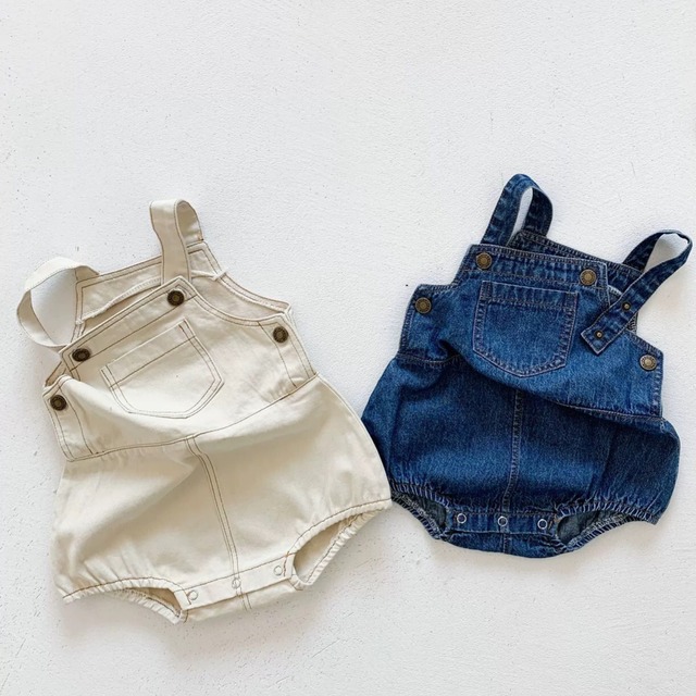 デニムロンパース