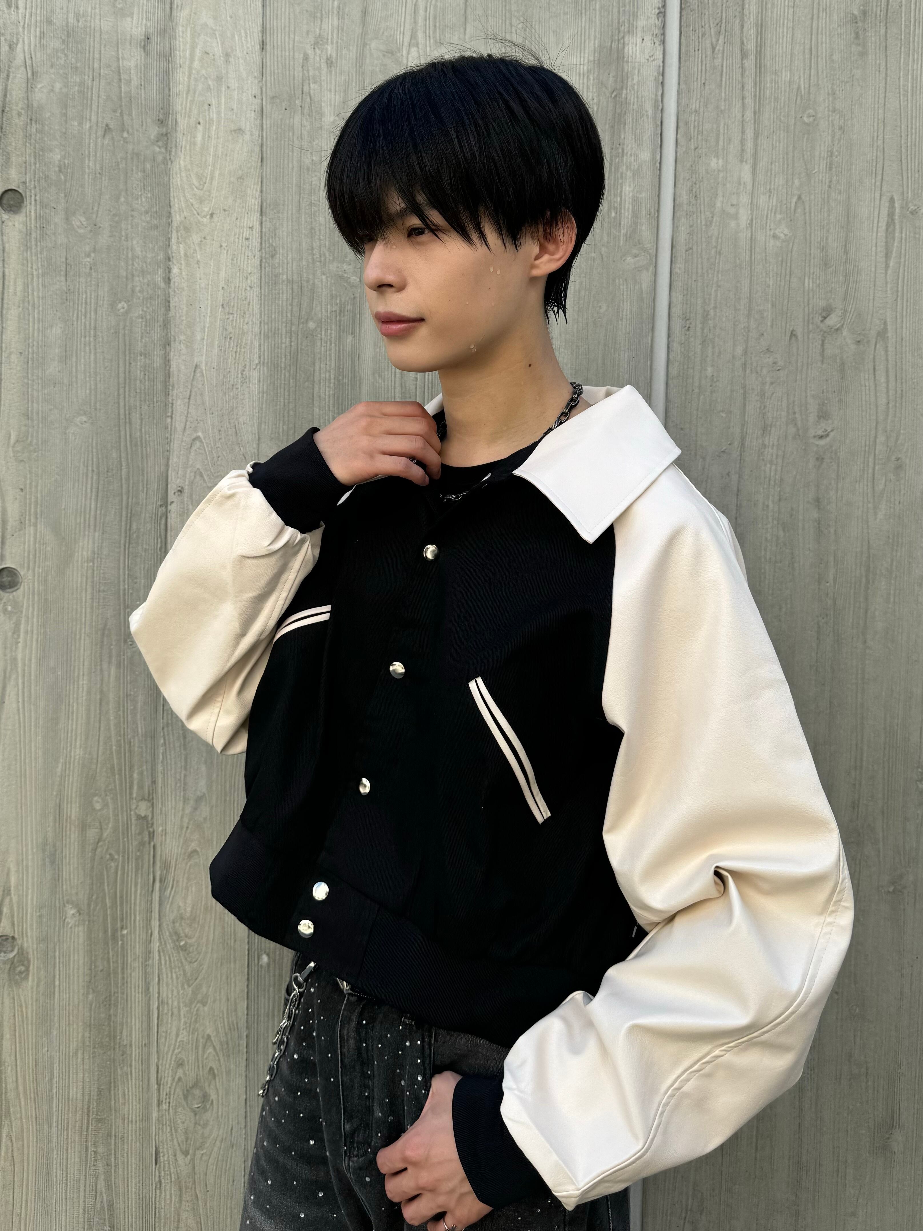 ALUDE SELECT】short monotone leather teddy jacket | 【ALUDE