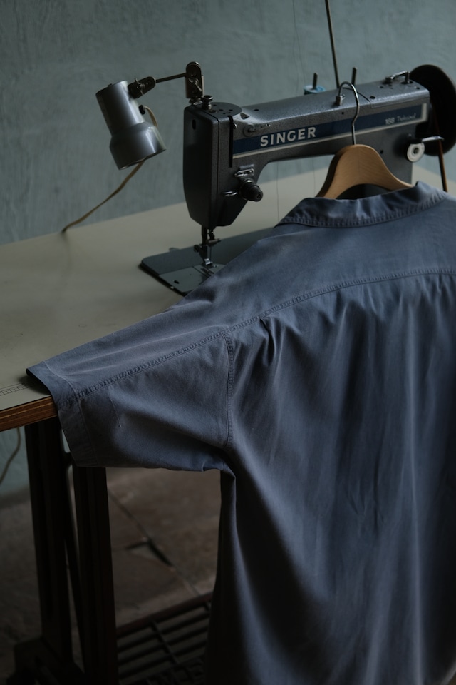 Utah/ "DIRECTIONS" open collar short sleeve cotton shirt