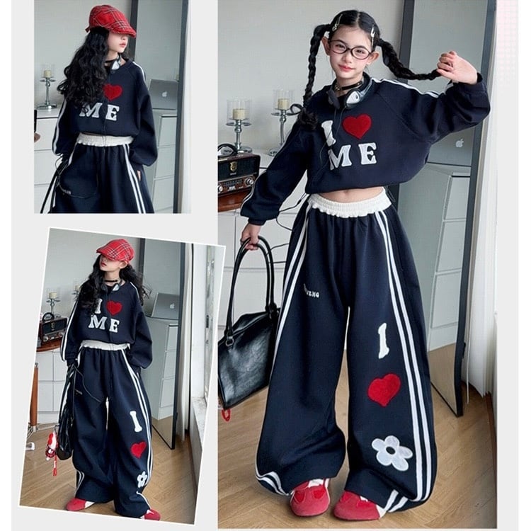 I ♡ ME」スウエット セットアップ 120cm-170cm | mon ange