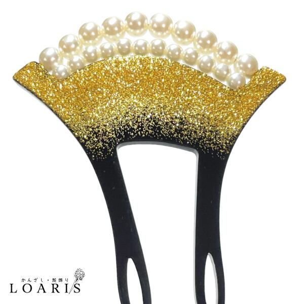 かんざし バチ型 髪飾り 簪 パール 留袖 黒留袖 着物 結婚式