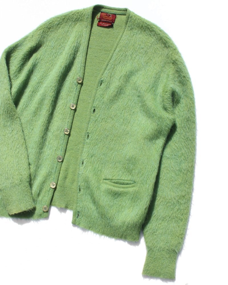 Vintage Mohair Cardigan [Sears TRADITIONAL COLLECTION] [1960s-] Lime Green  | beruf powered by BASE