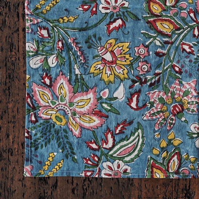 インド綿100％ ブロックプリントバンダナ