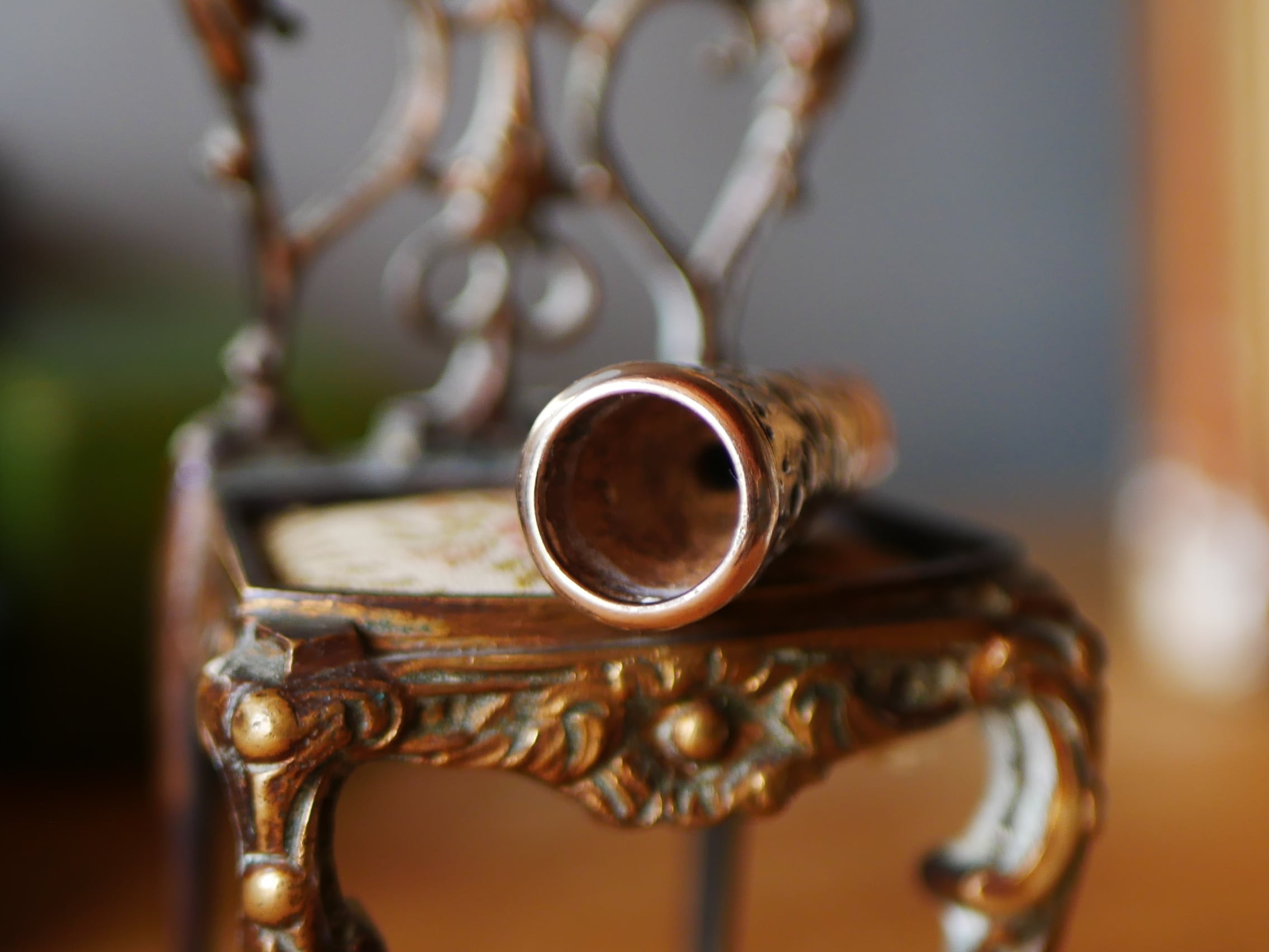 純銀 スズラン すずらん 鈴蘭 葉巻ホルダー チェルート フランス