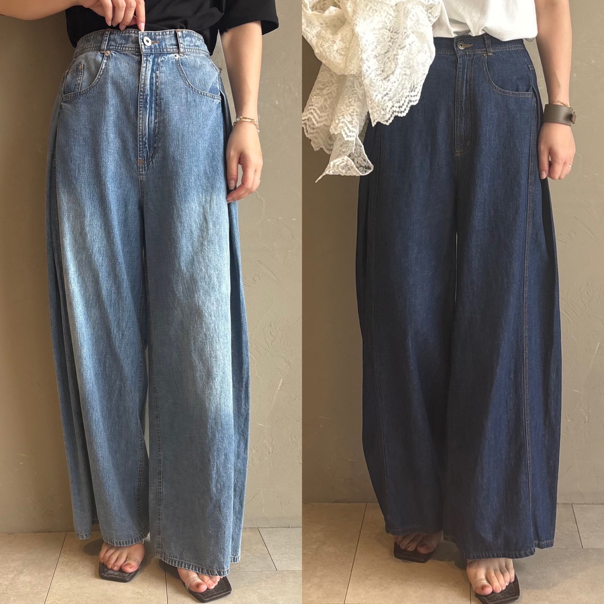 MARGAUX VINTAGE 】ワンウォッシュセンター加工デニム | valance 福井