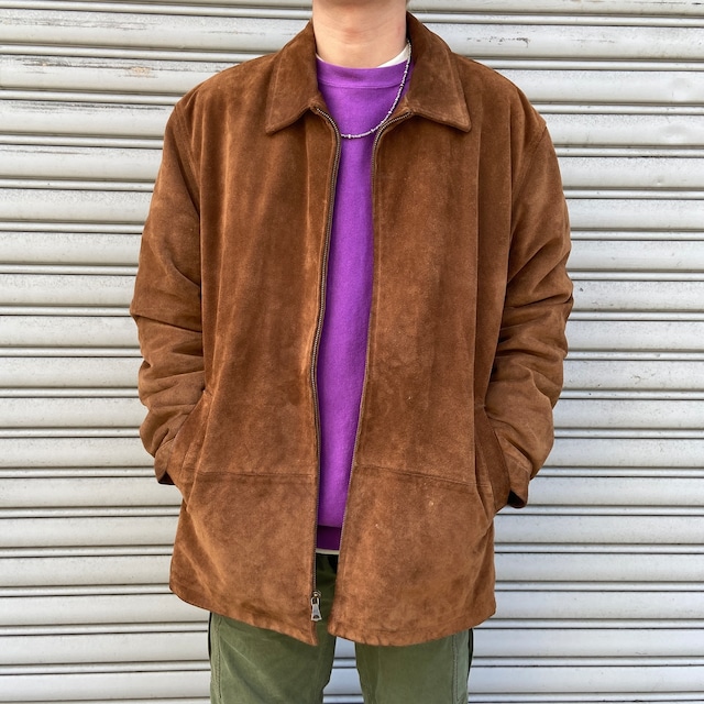 RalphLauren ラルフローレン　スエードレザージャケット　革　ブラウン　L