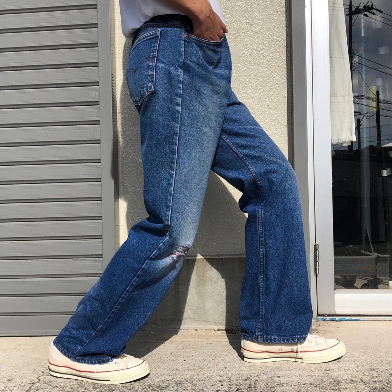 90s USA製 リーバイス517 フレアデニム ブーツカット W36 L32 古着 