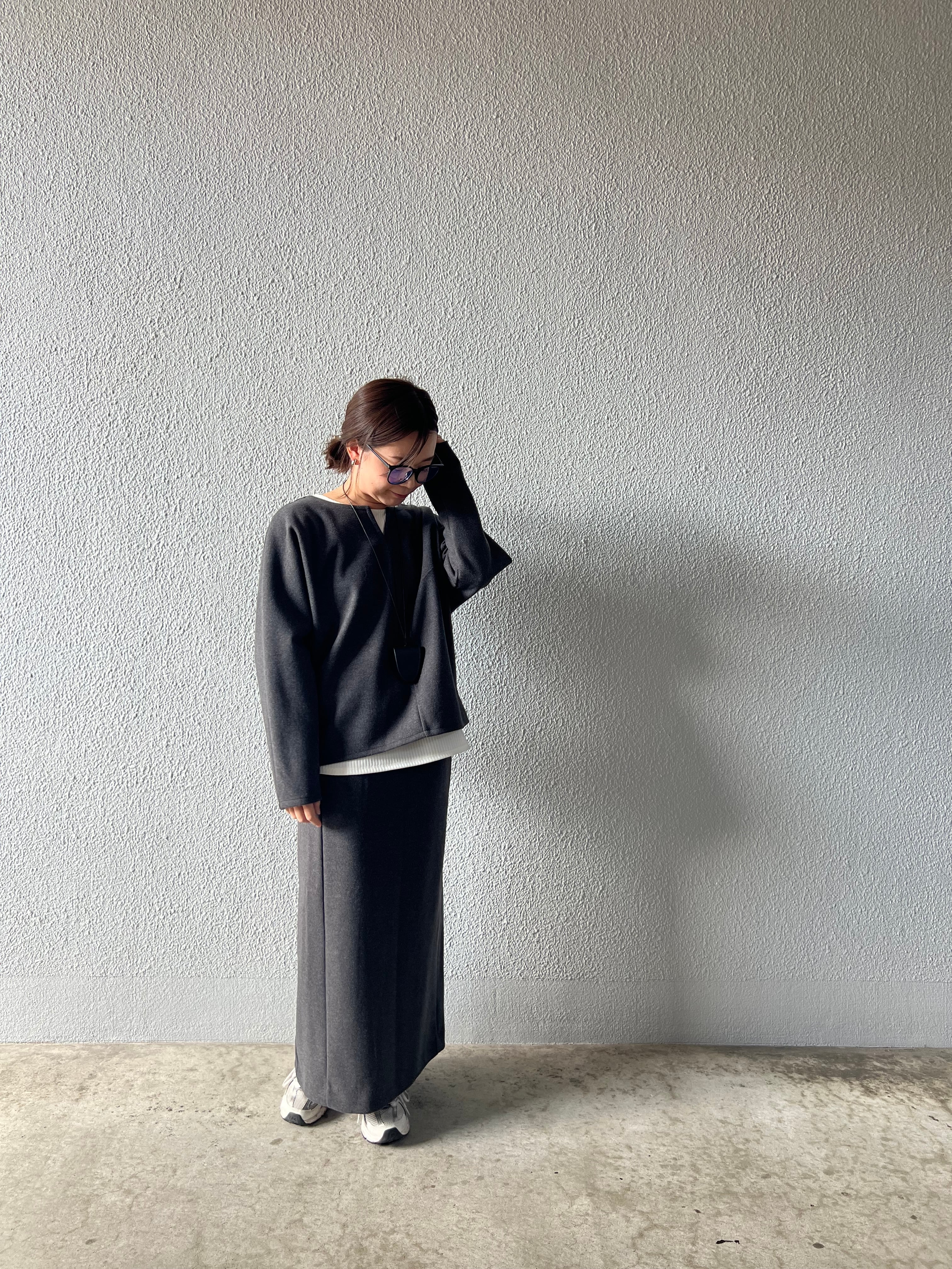 【LEMELANGE】セットアップ可　ストレッチジャージープルオーバー 8551005