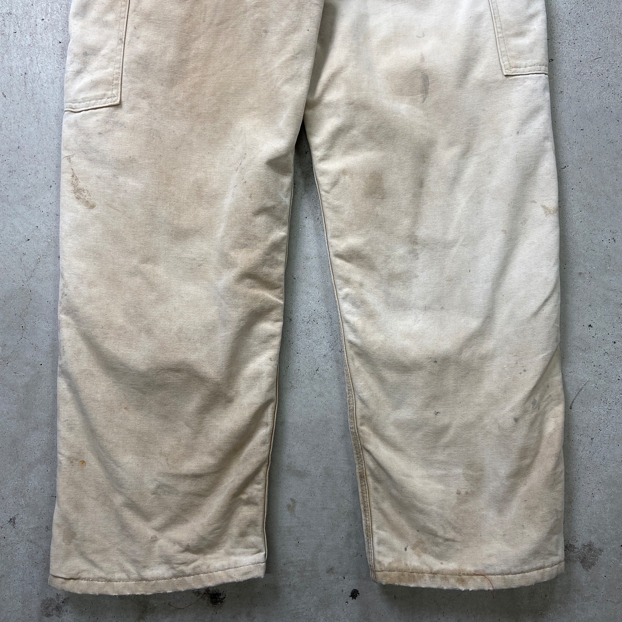 80年代 Carhartt カーハート ダック地 オーバーオール ダブルニー 裏地 