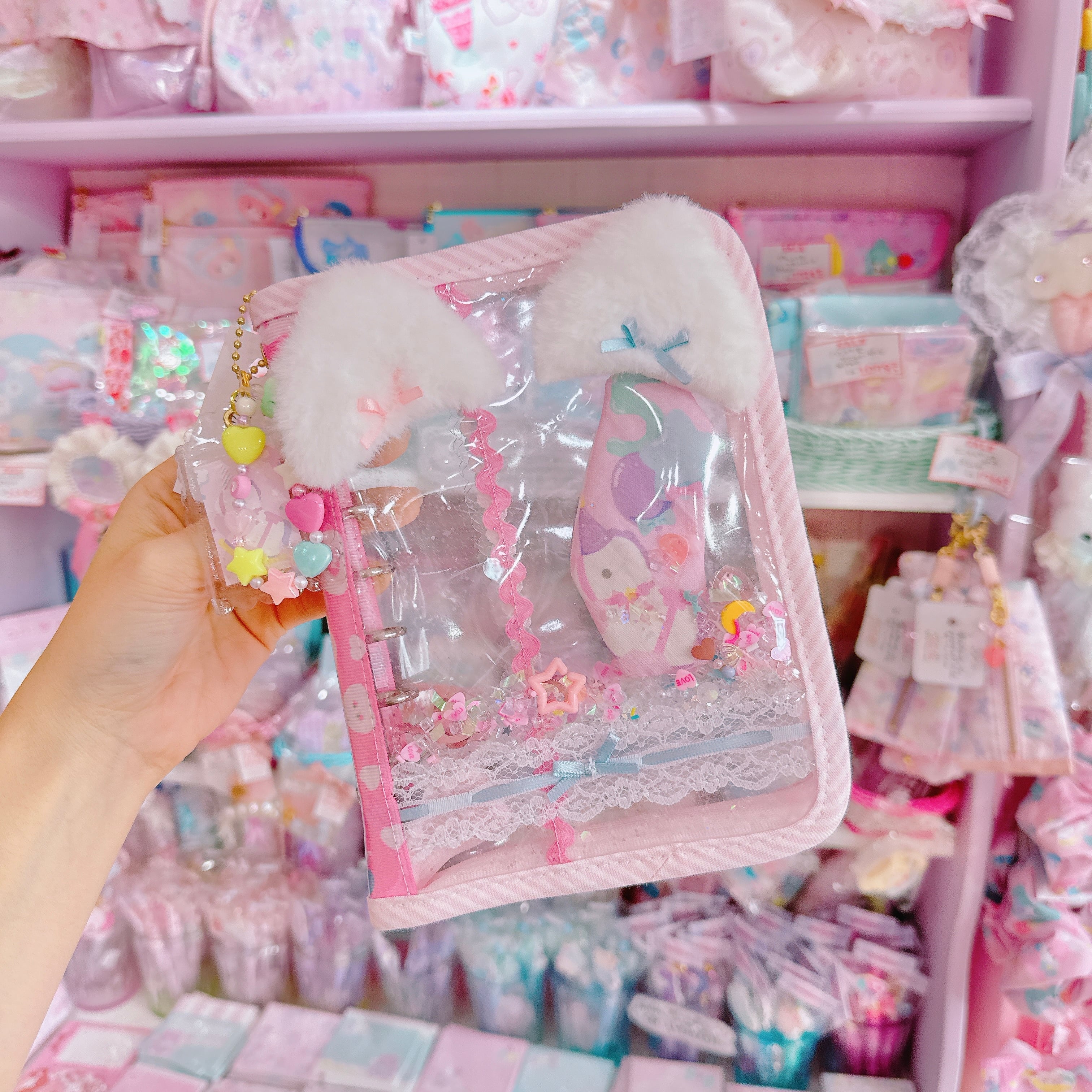 【K2】81-12ねこ耳A7シール帳（６穴）