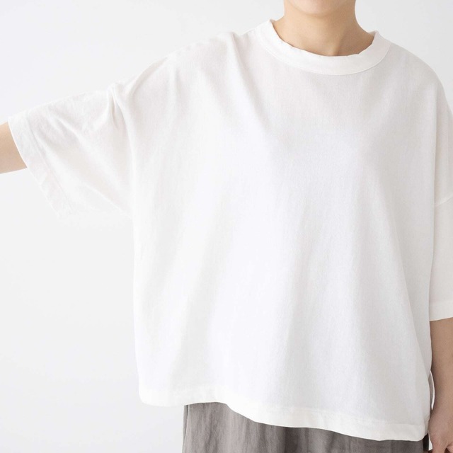 プリット prit 30/1DEPENDインレイ 5分袖裾ヒモワイドプルオーバー(P92505)全5色