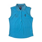 Admiral アドミラル ゴルフ ノースリーブ ポロシャツ L/水色