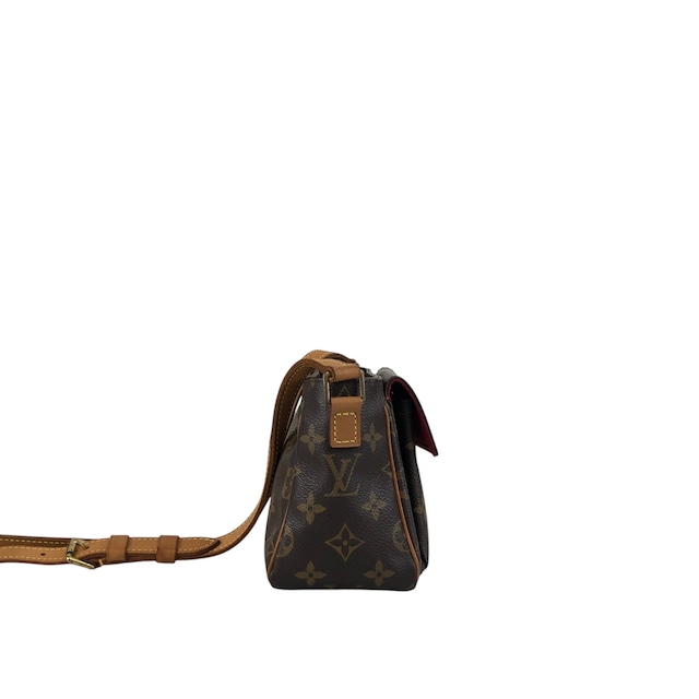 LOUIS VUITTON ルイヴィトン モノグラム ショルダーバッグ ブラウン PVC レザー vintage ヴィンテージ オールド  53bcj4