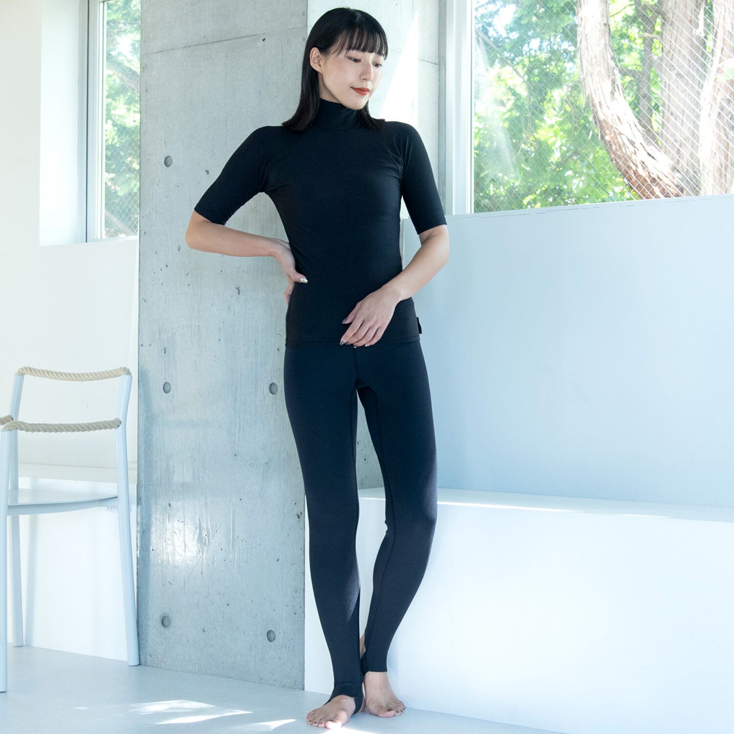 AIR SKIN（エアースキン）ブラックメタリックス ロングパンツ