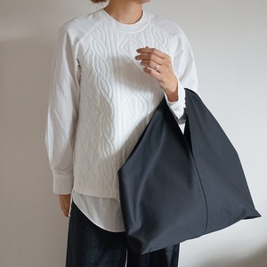 origami bag 折り紙バッグ - 二艘船 -綿ストレッチブラック-L