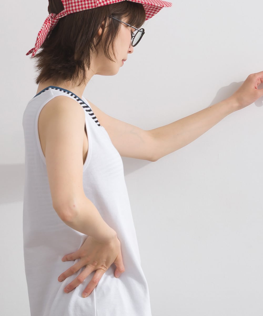 K261087 カップ付きアシンメトリータンクトップ / Cup-In Asymmetrical
