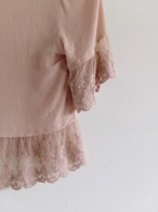 Laced design short blouse | レースショート丈ブラウス