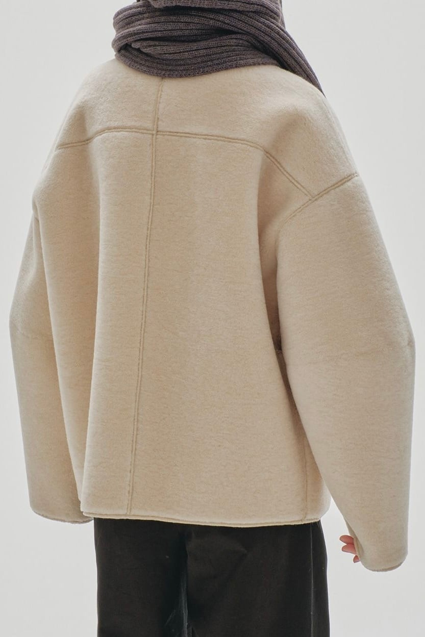 todayful Standcollar Boa Jacket ベージュ38