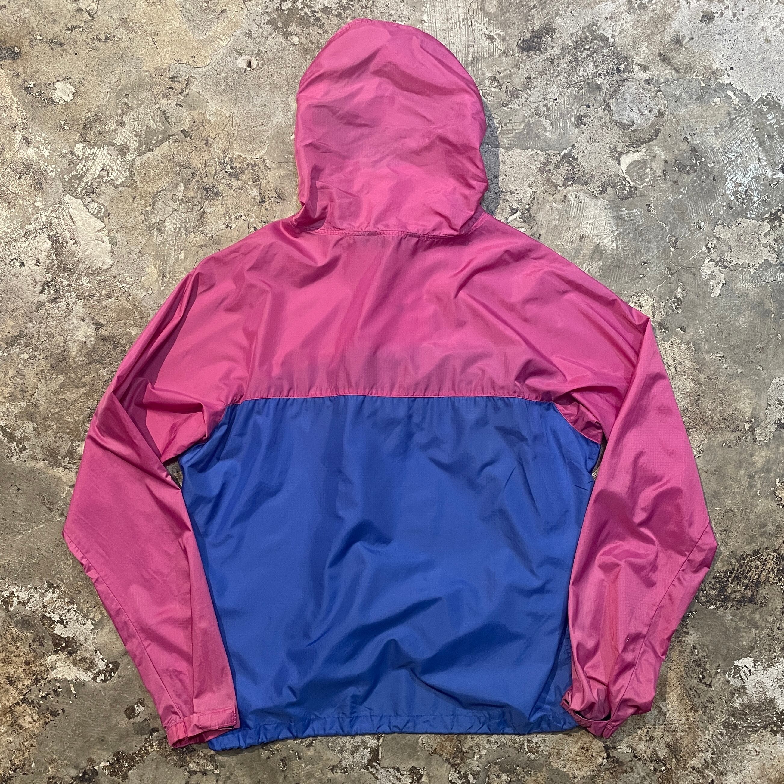 XL Patagonia パタゴニア アノラックパーカー ピンク ブルー フェザー