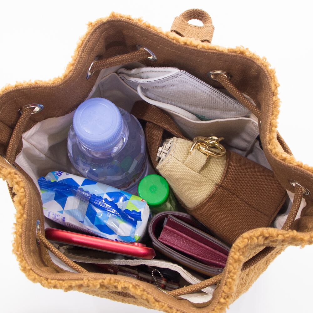 全8色 ボアx帆布 ミニショルダーバッグ Sサイズ モコモコ可愛い