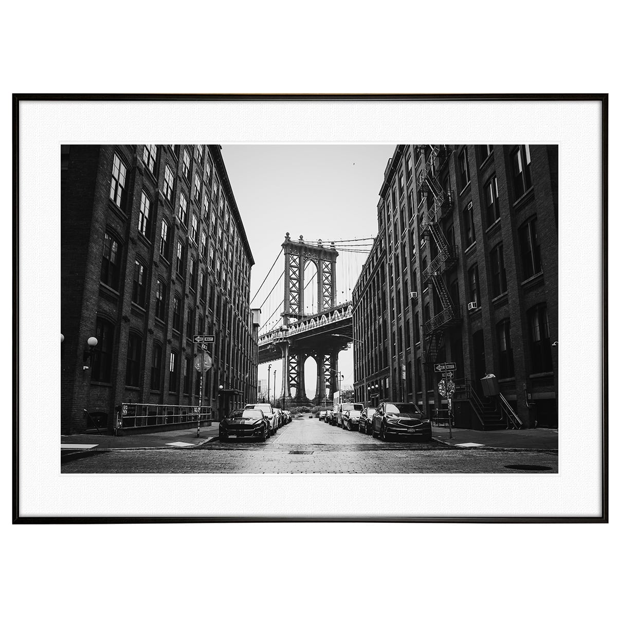アメリカ写真 ニューヨーク ブルックリン橋 インテリア モノクロアート