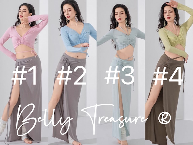 ベリーダンス　レッスンウェア　4カラー　QCZW ZM551 202603