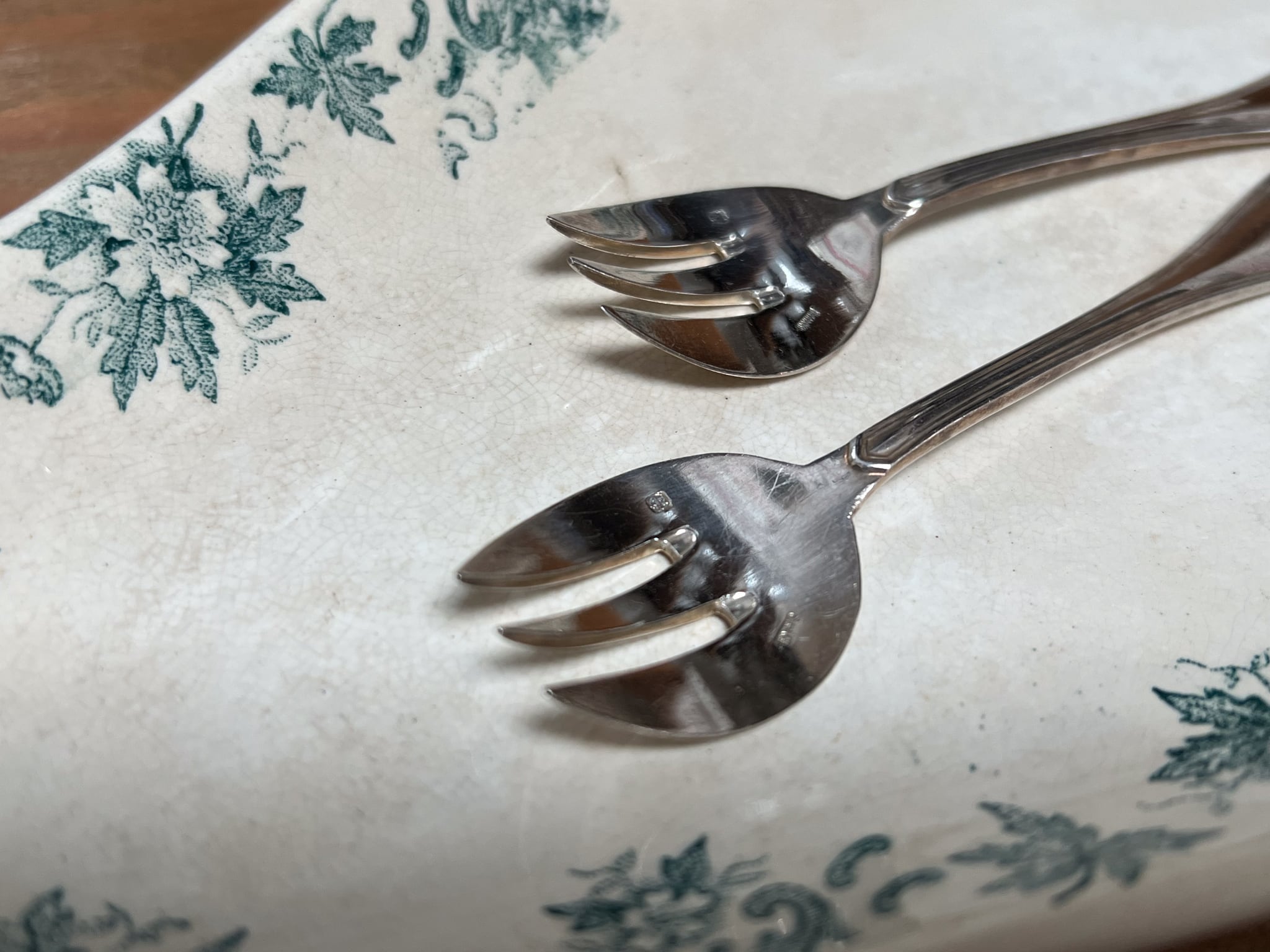 オイスターフォーク RAVINE d'enfert社製 銀メッキ フランスアンティーク ヴィンテージ