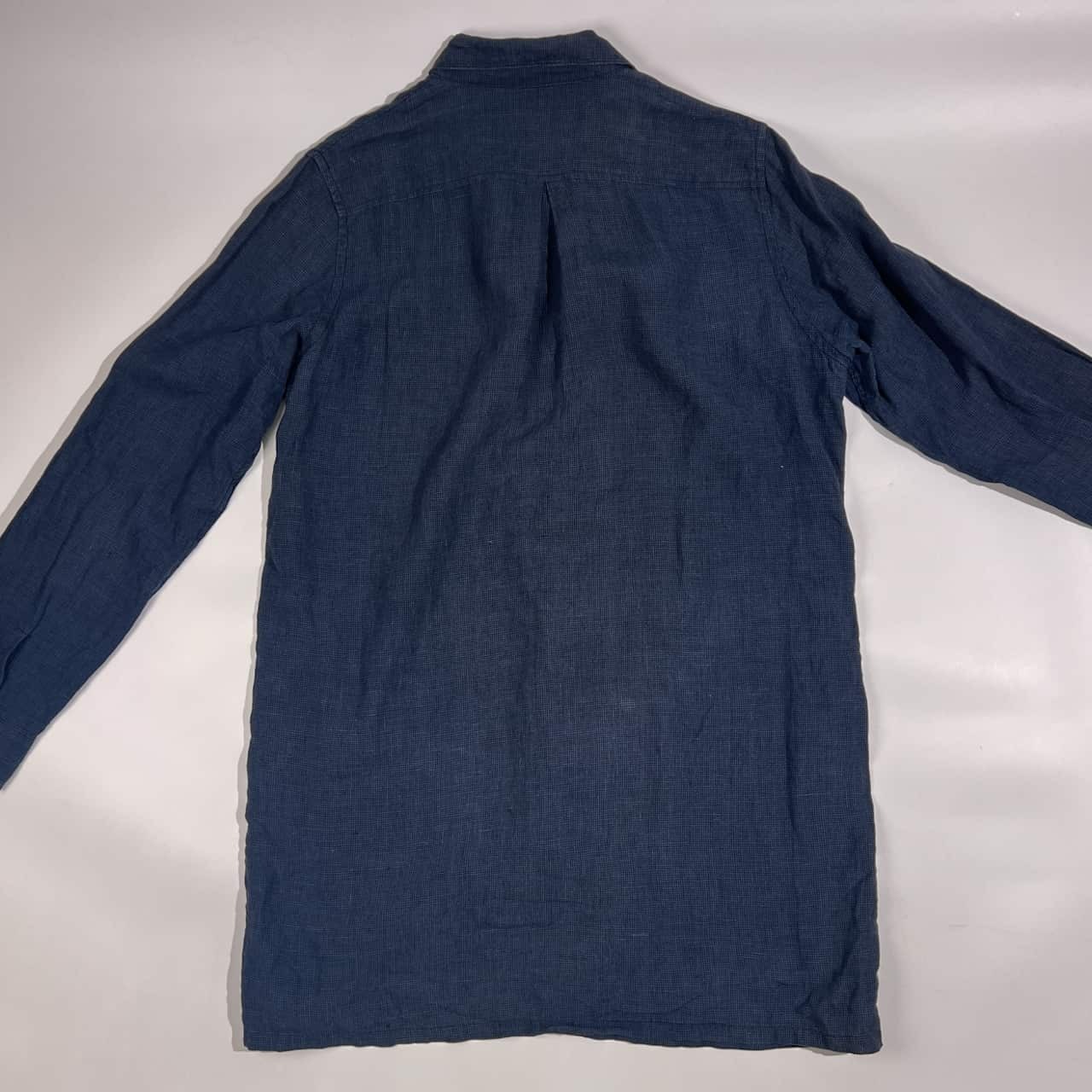 リネン100% STILL BY HAND スティルバイハンド リネン シャツ ジャケット 48/ネイビー系 メンズ