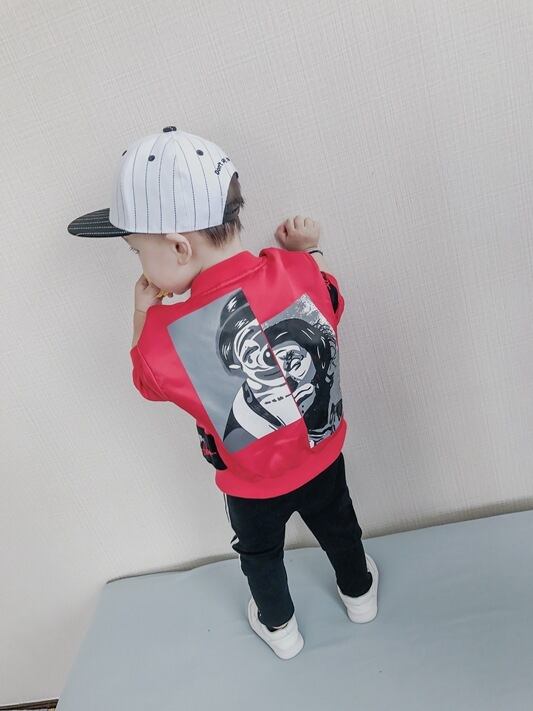 ピエロ ベビー ジャケット 赤 レッド