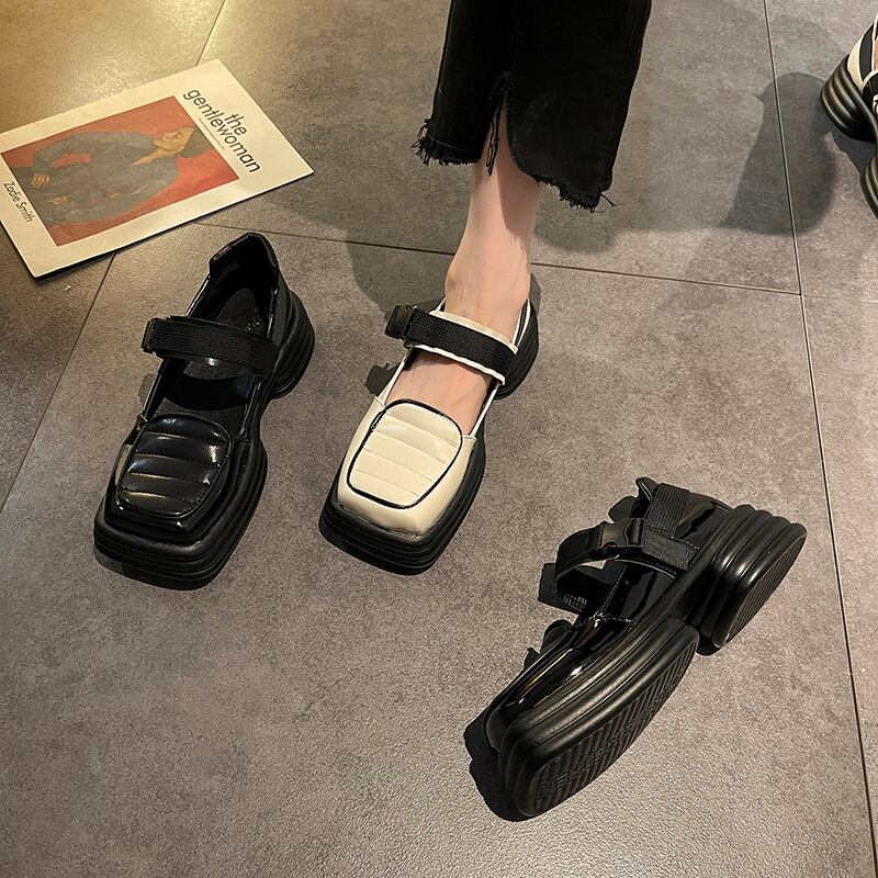 サマーベルト レザー 靴 シューズ 夏物 ハーネス スクウェア 部族の婦人靴15593494654