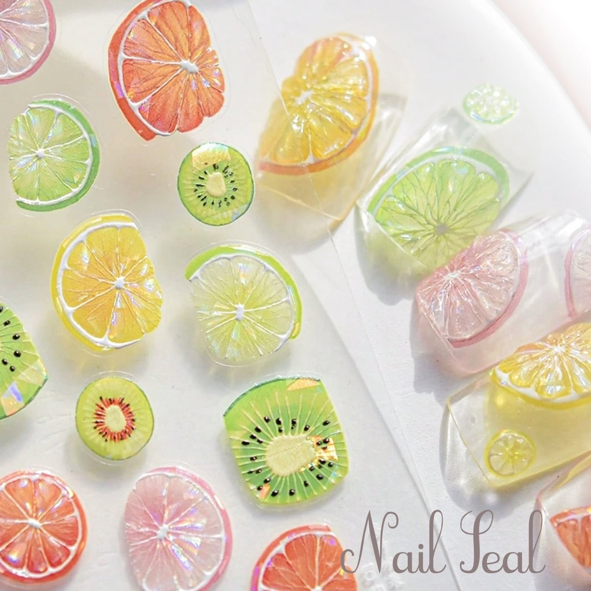 ネイルシール 3D 輪切りフルーツステッカー 1シート