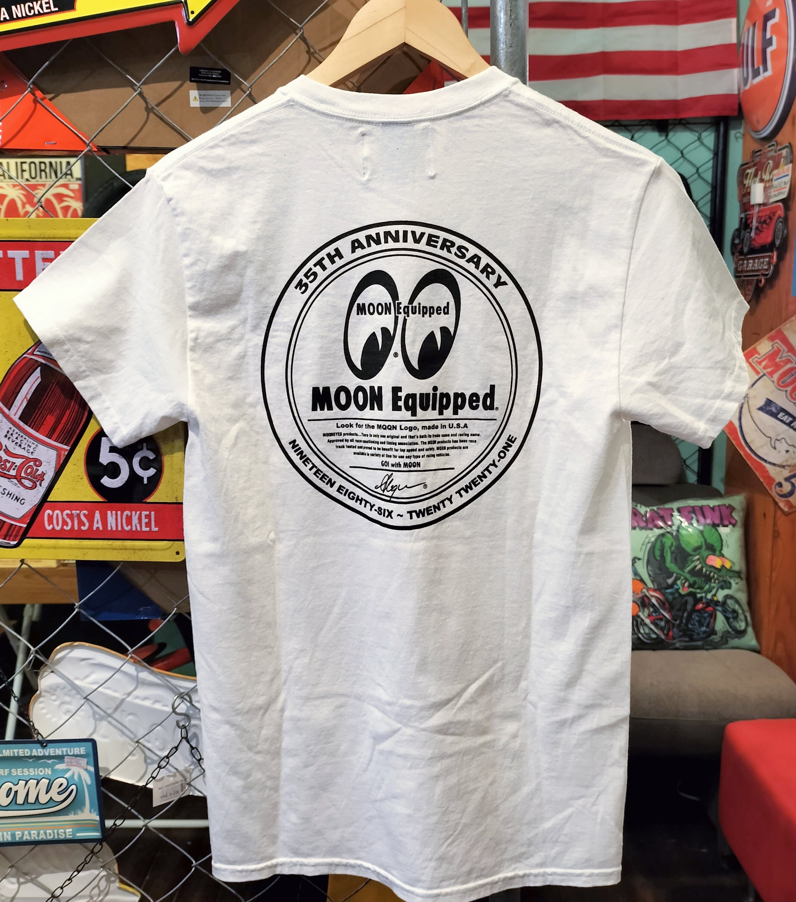 Used 半袖Tシャツ◆М ムーンアイズ 35周年 記念Tシャツ◆ヴィンテージ 古着 アメリカ